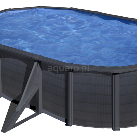 Basen owalny KEA Anthracite o głębokości 120 cm