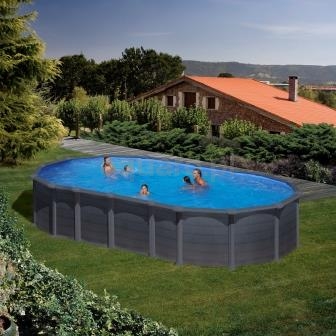 Basen owalny Anthracite 700x375x132 cm