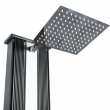 Prysznic solarny  Hybride Dada Straight aluminium z baterią do mycia stóp, antracyt,40 l - 3