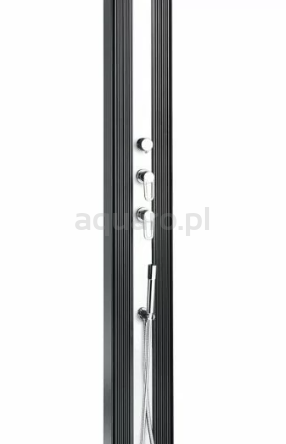 Prysznic solarny  Hybride Dada Straight aluminium z baterią do mycia stóp, antracyt,40 l