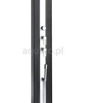 Prysznic solarny  Hybride Dada Straight aluminium z baterią do mycia stóp, antracyt,40 l